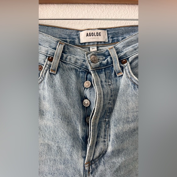 Agolde Riley distressed jeans size 24 - Picture 4 of 7